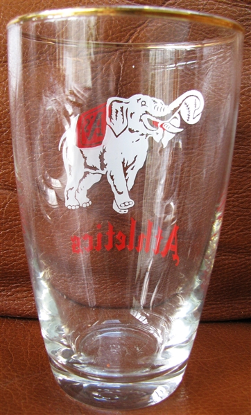 50's PHILADELPHIA ATHLETICS BIG LEAGUER LARGE GLASS