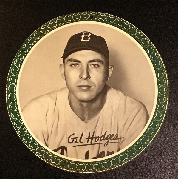 VINTAGE 1950 GIL HODGES BROOKLYN DODGERS ALL-STAR PIN-UP