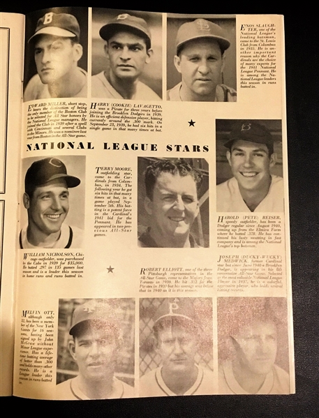 1941 MLB ALL-STAR GAME PROGRAM @ BRIGGS STADIUM- DETROIT