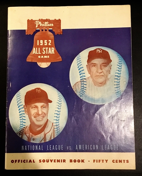 1952 MLB ALL-STAR GAME PROGRAM @ PHILADELPHIA