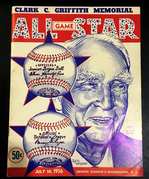 1956 MLB ALL-STAR GAME PROGRAM @ WASHINGTON