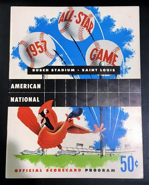 1957 MLB ALL-STAR GAME PROGRAM @ ST. LOUIS