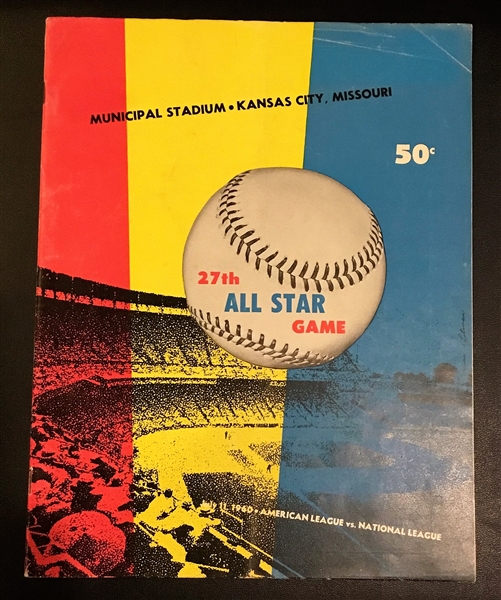 1960 MLB ALL-STAR GAME PROGRAM @ KANSAS CITY - 1st GAME