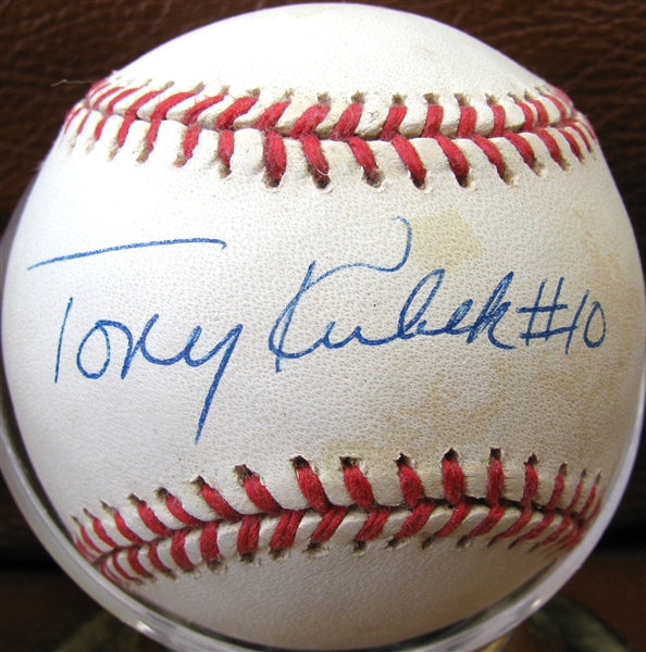 TONY KUBEK #10 SIGNED BASEBALL w/CAS