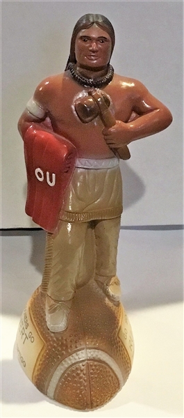 VINTAGE OKLAHOMA SOONER MASCOT CHALK WARE STATUE