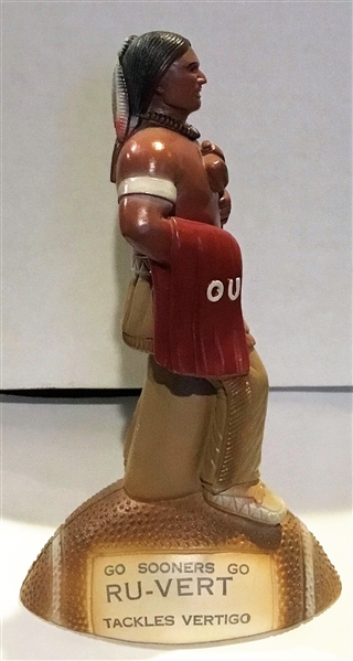 VINTAGE OKLAHOMA SOONER MASCOT CHALK WARE STATUE