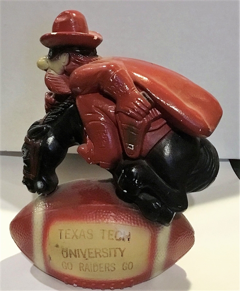 VINTAGE TEXAS TECH RAIDERS MASCOT CHALK WARE STATUE