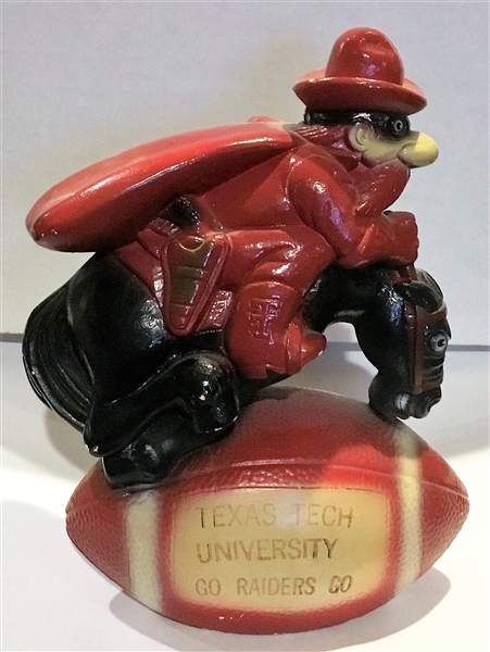 VINTAGE TEXAS TECH RAIDERS MASCOT CHALK WARE STATUE