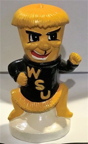 VINTAGE WITCHITA STATE SHOCKERS MASCOT BANK