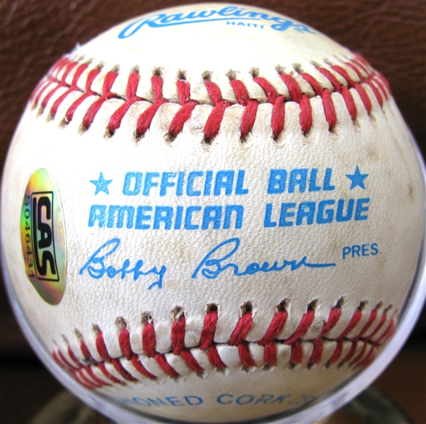 WILLIE MCCOVEY & ERNIE BANKS SIGNED BASEBALL w/CAS COA