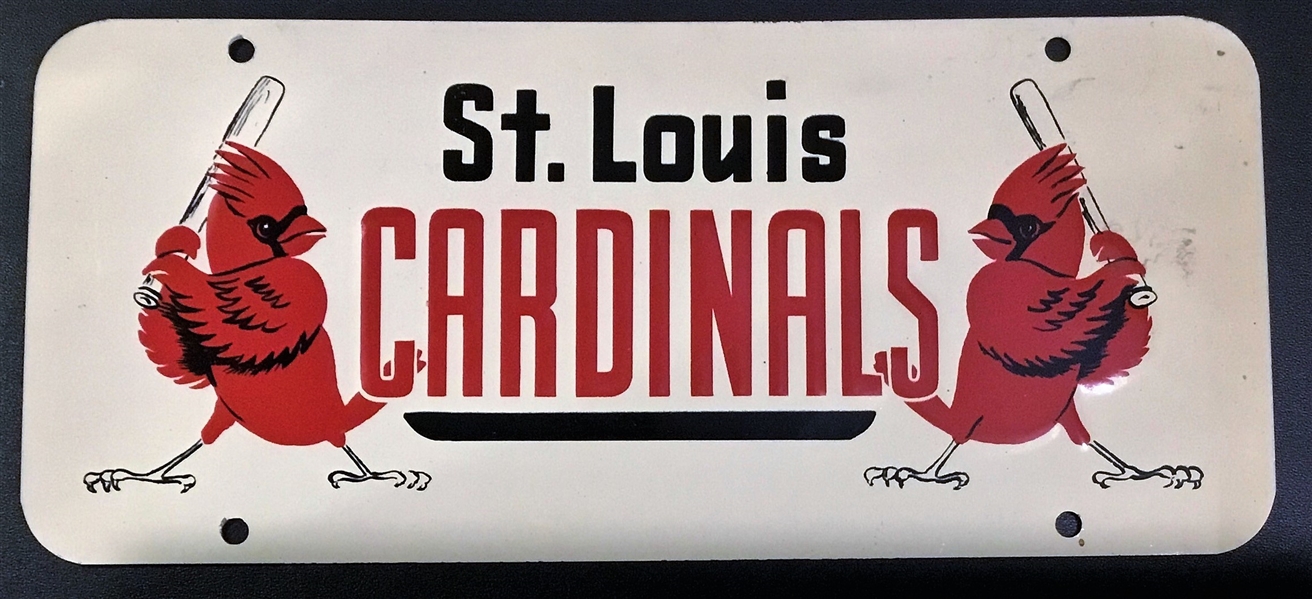 VINTAGE ST. LOUIS CARDINALS LICENSE PLATE - SO COOL!