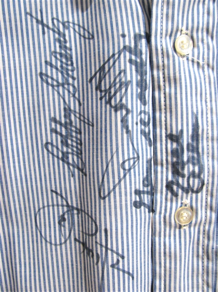 VINTAGE NEW YORK YANKEES USHER'S SHIRT SIGNED BY 8 w/JSA