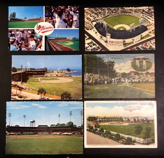 VINTAGE LOT OF 6 STADIUM POSTCARDS