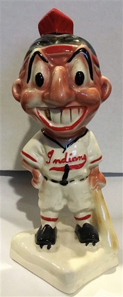 VINTAGE 50's CLEVELAND INDIANS STANFORD POTTERY MASCOT BANK