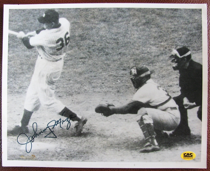 JOHNNY MIZE SIGNED 8 X 10 PHOTO w/CAS COA