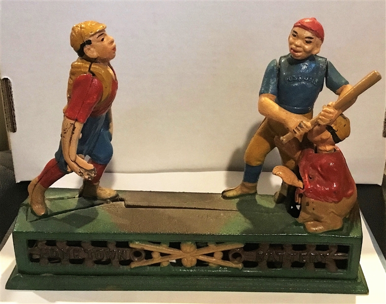 VINTAGE HOMETOWN BATTERY BOOK OF KNOWLEDGE MECHANICAL BANK