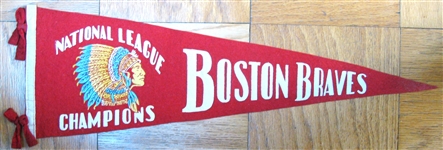 1948 BOSTON BRAVES "NATIONAL LEAGUE CHAMPIONS" PENNANT