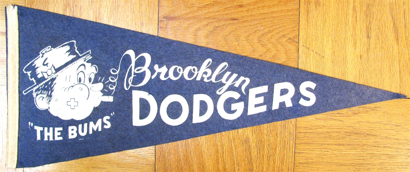 50's BROOKLYN DODGERS THE BUMS PENNANT