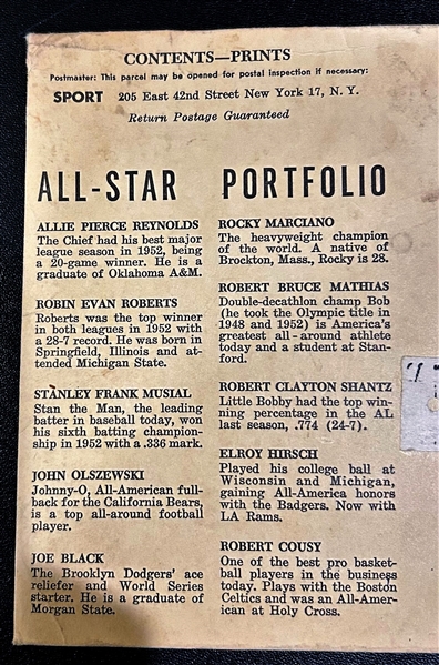 1953 ALL-STAR PHOTO PORTFOLIO w/MUSIAL/COUSEY, & MORE- RARE