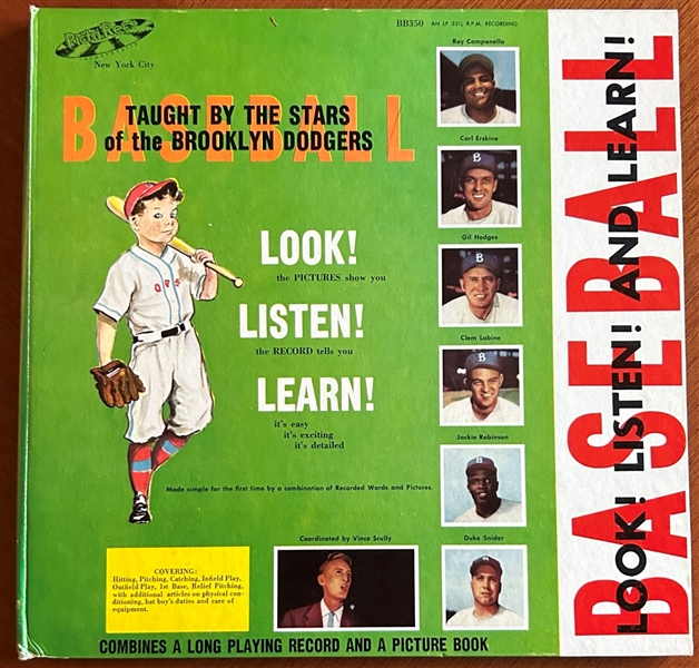 1956 LOOK, LISTEN & LEARN BROOKLYN DODGERS RECORD - MUST SEE!