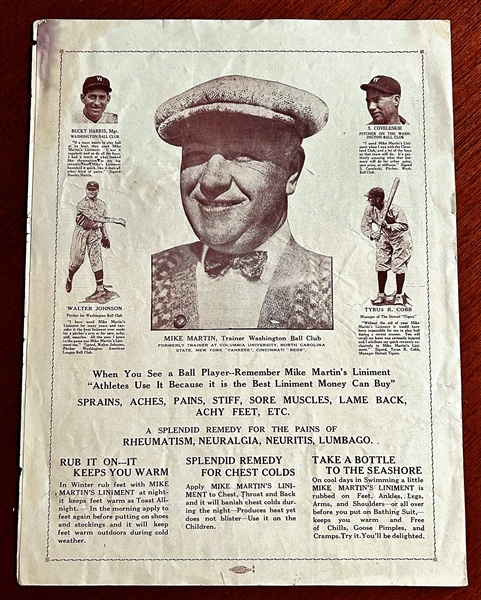 1925 BUCKY BOY SHEET MUSIC w/COBB & WALTER JOHNSON