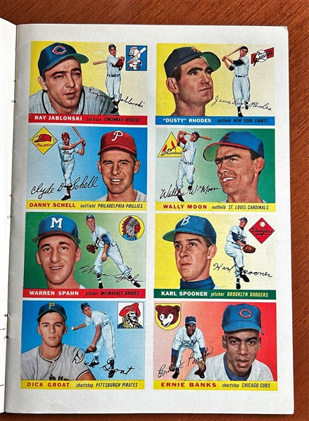 APRIL 11, 1955 SPORTS ILLUSTRATED w/TOPPS BASEBALL CARDS