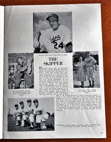 1956 WORLD SERIES PROGRAM - DODGERS vs YANKEES