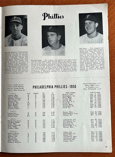 1950 WORLD SERIES PROGRAM YANKEES vs PHILLIES