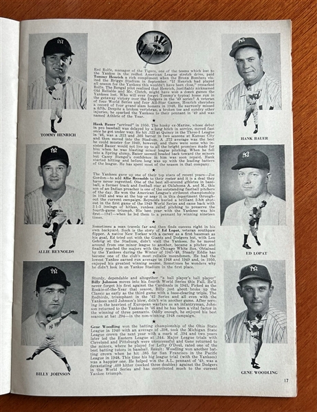 1950 WORLD SERIES PROGRAM YANKEES vs PHILLIES