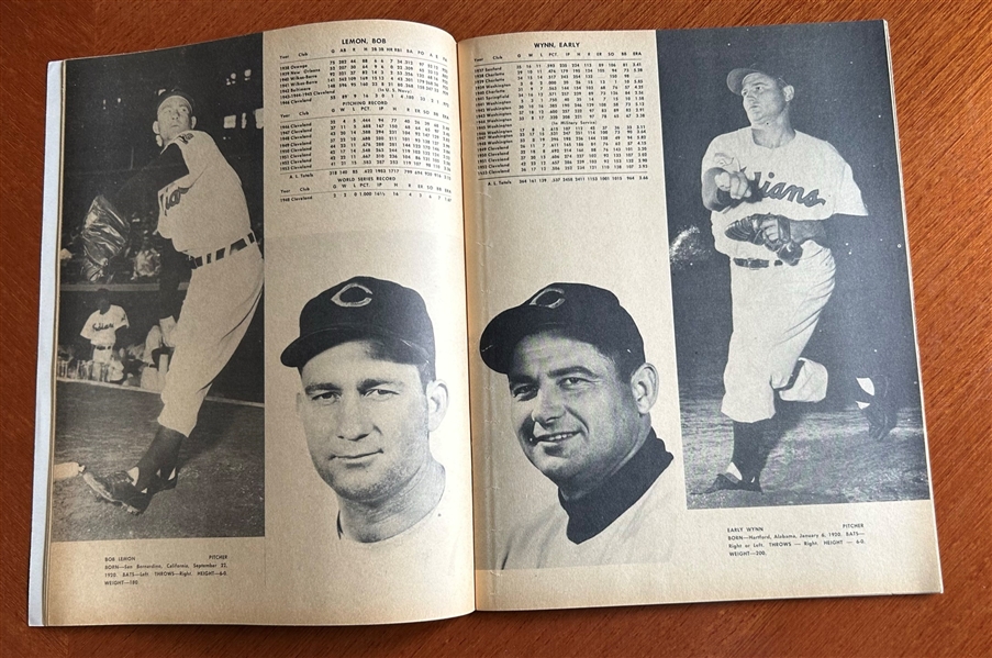 1954 CLEVELAND INDIANS YEAR BOOK