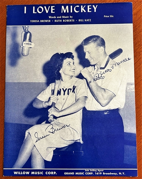 1956 I LOVE MICKEY SHEET MUSIC