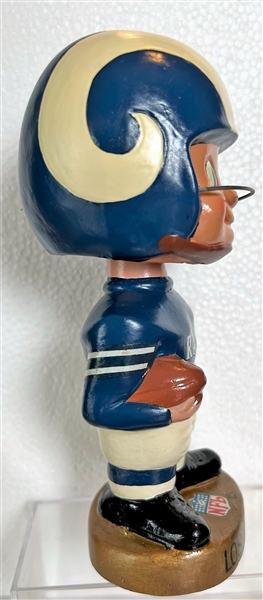 60's LOS ANGLES RAMS GOLD BASE BOBBING HEAD - RARE