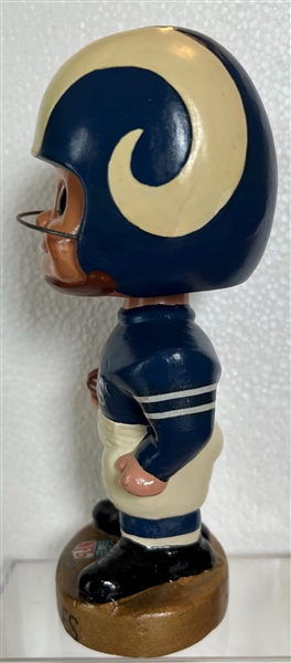 60's LOS ANGLES RAMS GOLD BASE BOBBING HEAD - RARE