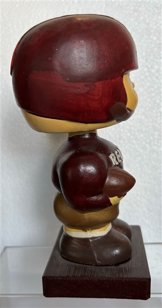 60's WASHINGTON REDSKINS WOOD BASE BOBBING HEAD