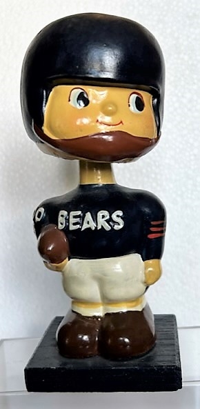 60's CHICAGO BEARS WOOD BASE BOBBING HEAD