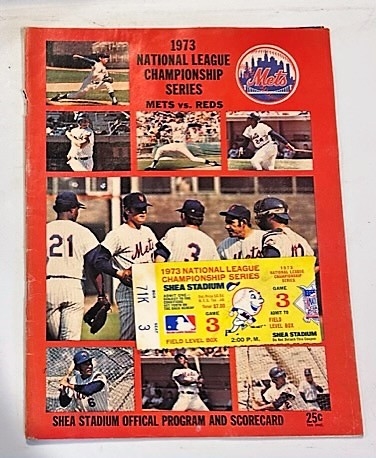 1973 NLCS PROGRAM & TICKET STUB -  GAME 3- ROSE/HARRELSON FIGHT