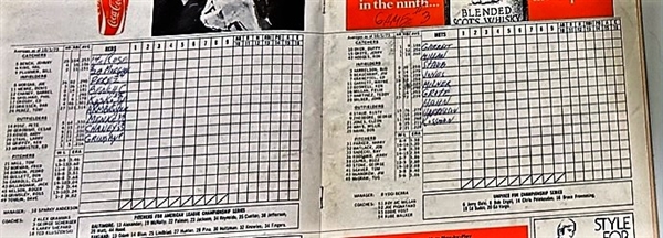 1973 NLCS PROGRAM & TICKET STUB -  GAME 3- ROSE/HARRELSON FIGHT