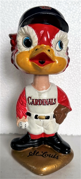 60's ST. LOUIS CARDINALS GOLD BASE BOBBING HEAD