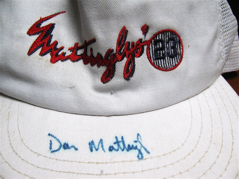 DON MATTINGLY SIGNED BASEBALL CAP w/CAS COA