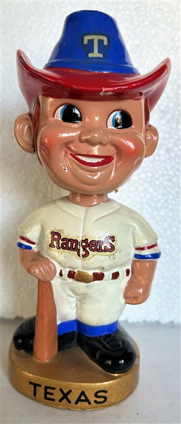 VINTAGE TEXAS RANGERS GOLD BASE BOBBING HEAD