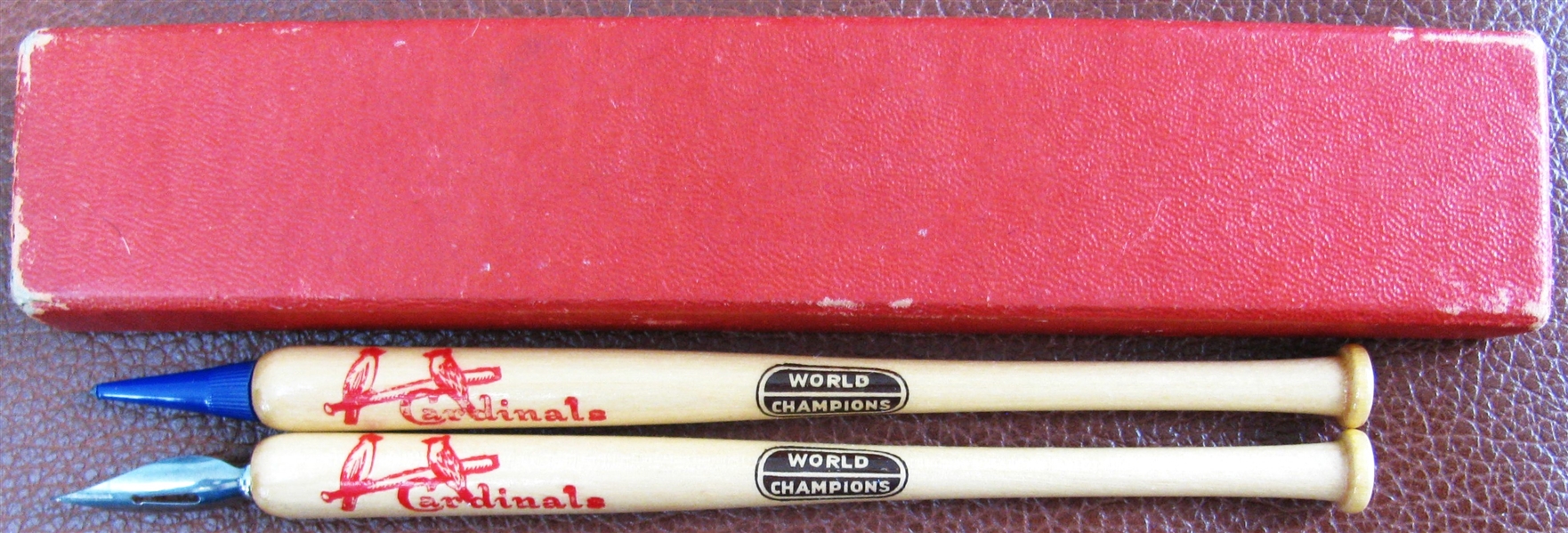 40's ST. LOUIS CARDINALS WORLD CHAMPS PEN & PENCIL SET w/BOX