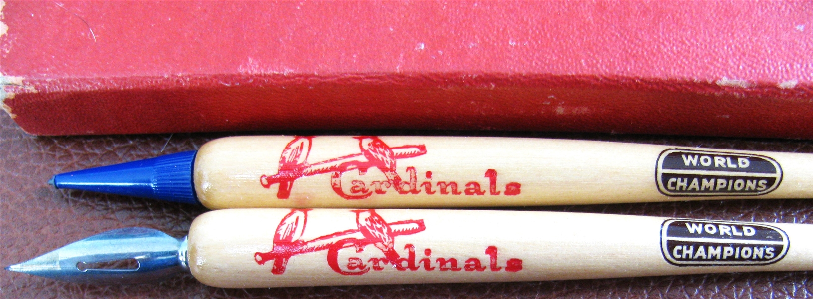 40's ST. LOUIS CARDINALS WORLD CHAMPS PEN & PENCIL SET w/BOX