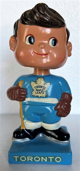 60's TORONTO MAPLE LEAFS SQUARE BASE BOBBING HEAD