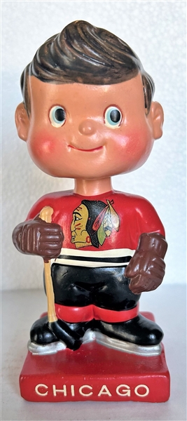 60's CHICAGO BLACKS HAWKS SQUARE BASE BOBBING HEAD