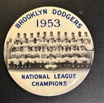 1953 BROOKLYN DODGERS "NATIONAL LEAGUE CHAMPIONS" TEAM PHOTO PIN