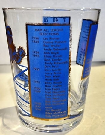 50's LOS ANGELES RAMS GLASS - MUST SEE!