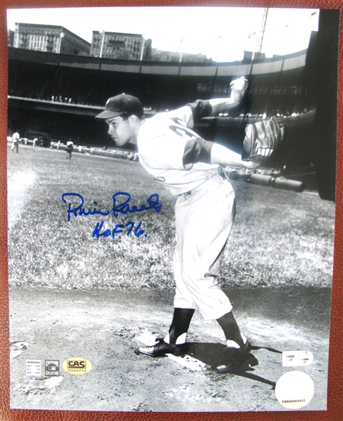 ROBIN ROBERTS HOF 76 SIGNED 8 x 10 PHOTO w/CAS COA