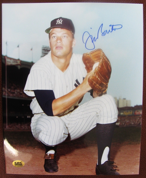 JIM BOUTON SIGNED 8 x 10 PHOTO w/CAS COA