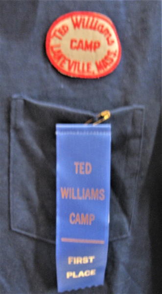 VINTAGE TED WILLIAMS CAMP SHIRT w/RIBBON