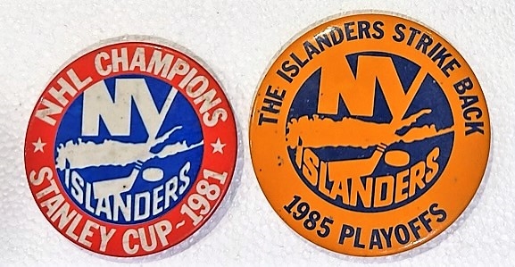 1981 & 1985 NEW YORK ISLANDERS PLAYOFFS PINS